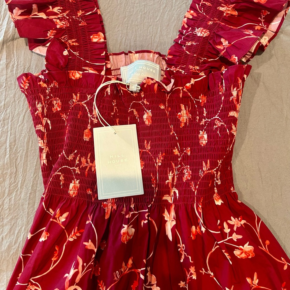Hill House Burgundy Floral Dress